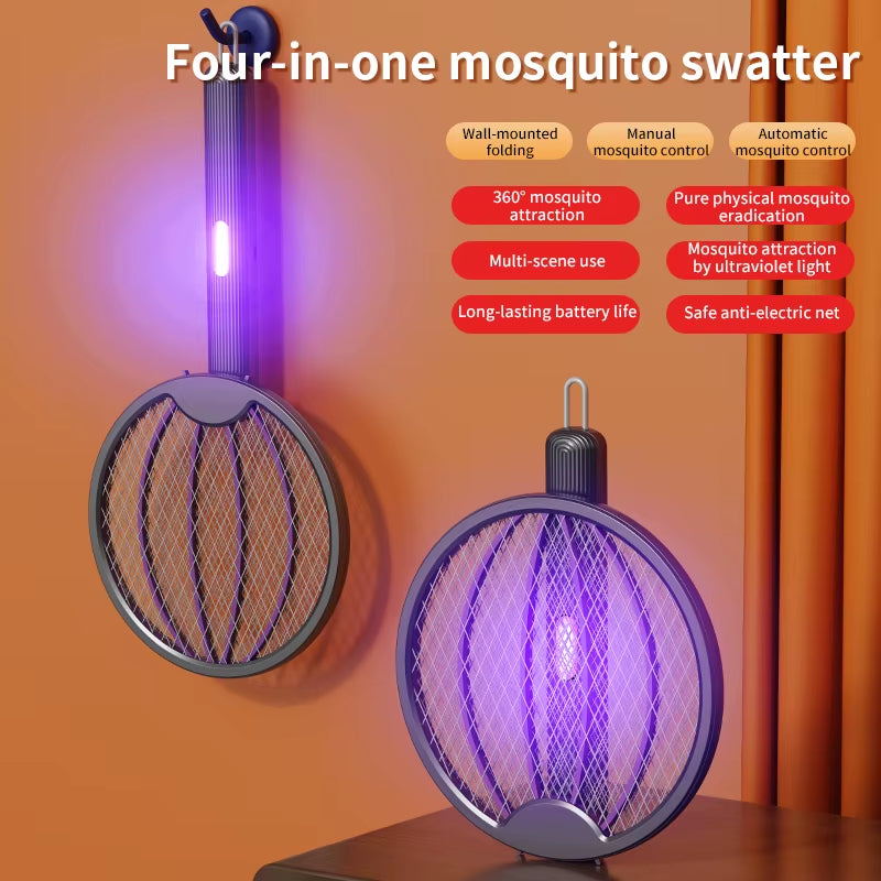 3-in-1 Foldable Electric Mosquito Swatter & Killer Lamp